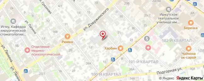 Карта — ул. Киевская, 24, Иркутск